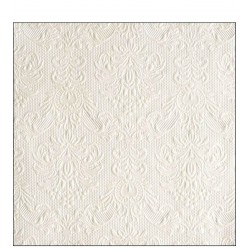Pacote Com 15 Guardanapos 33x33cm de Papel Napkin Elegance Pearl White